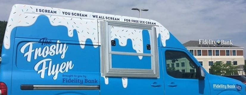 Fidelity Bank ice cream truck Easton Book Festival October 22, 2022 FREE ice cream!